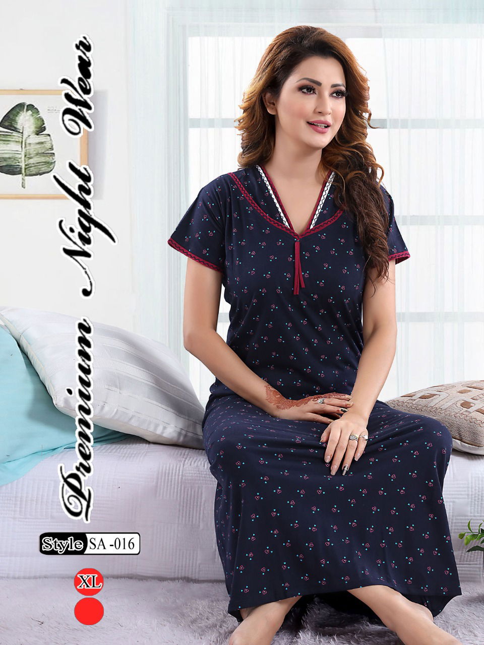 Kavyansika 298 Night Wear Premium Embroidery Printed Latest Nighty Collection